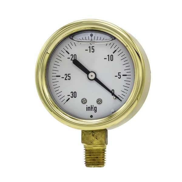 Pic Gauges Vacuum Gauge, 1/4 in. NPT, 21/2 in. 601L254A Zoro