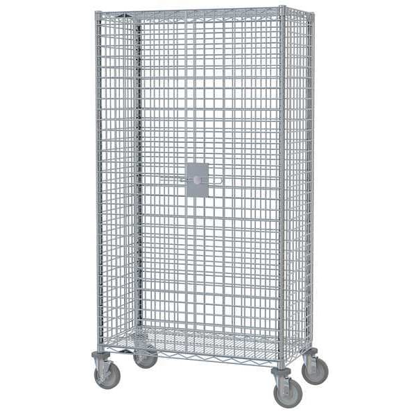 52"L X 27"W X 69"H Silver Wire Security Cart, 1000 Lb. Load Capacity