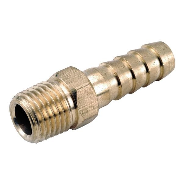 Zoro Select Straight 1/8 in Hose I.D, 1/4"-18 Thread 707001-0204