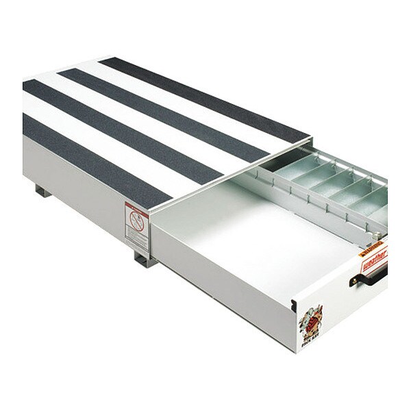 Weather Guard Truck Box, Drawer, Steel, 30"W, White 3043 Zoro