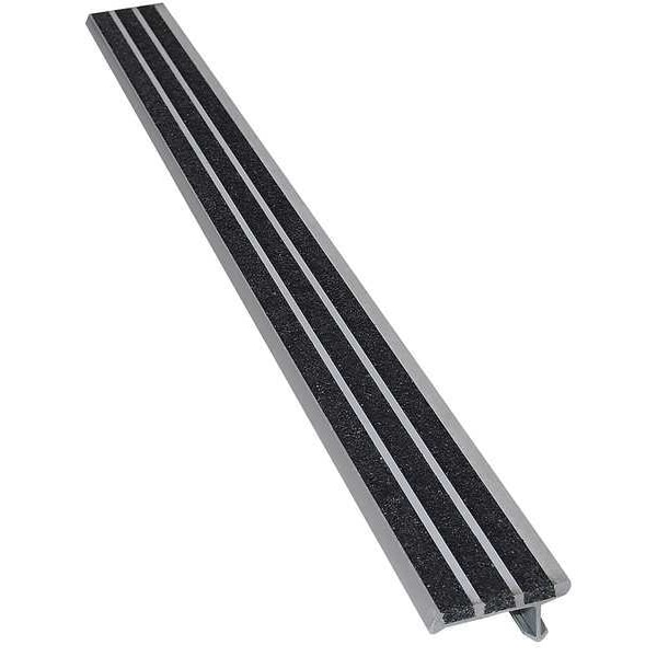 Wooster Products Stair Nosing, Black, 60in W, Extruded Alum 121BFBLA5