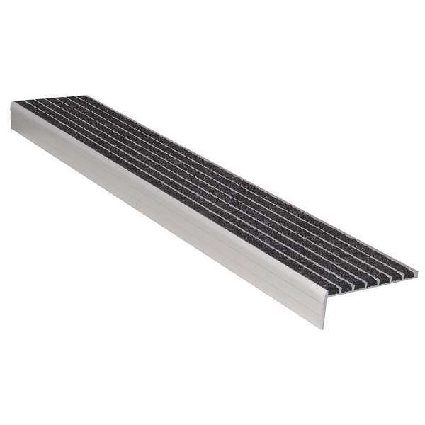 Wooster Products Stair Nosing, Black, 48in W, Extruded Alum 142BLA4