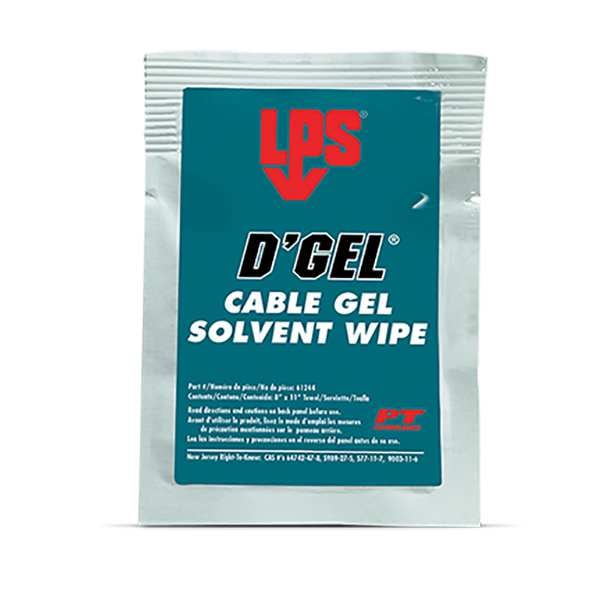 PT Technologies - 61244 - D'Gel Cable Cleaner Wipes 144 per Case