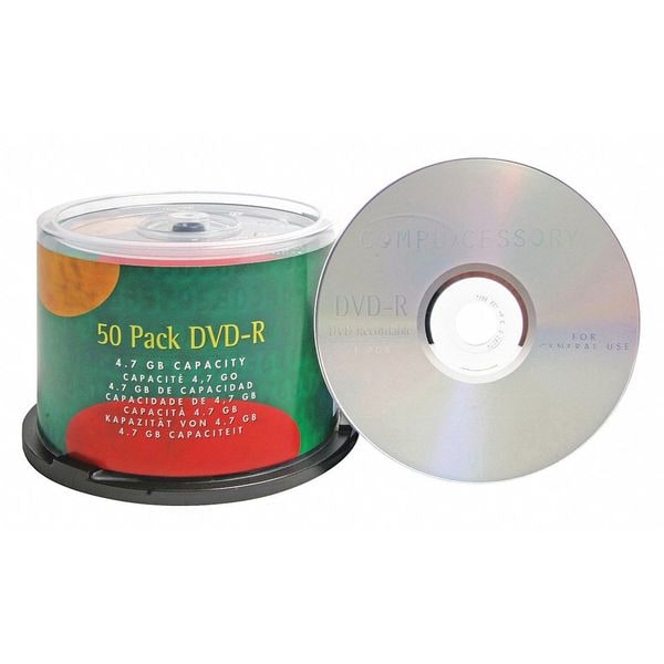 Compucessory Branded Dvd-R Disc16X4.70 Gb, PK50 CCS35557 | Zoro