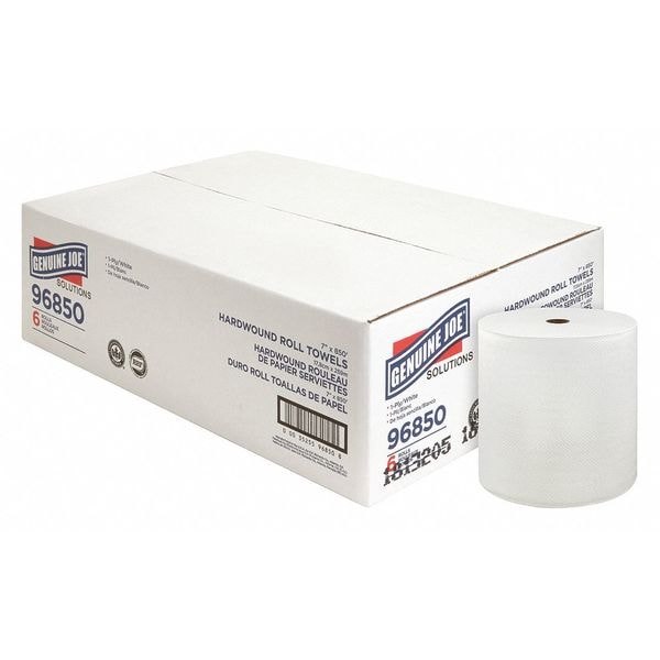 Genuine Joe Genuine Joe Hardwound Paper Towels, 1 Ply, Continuous Roll