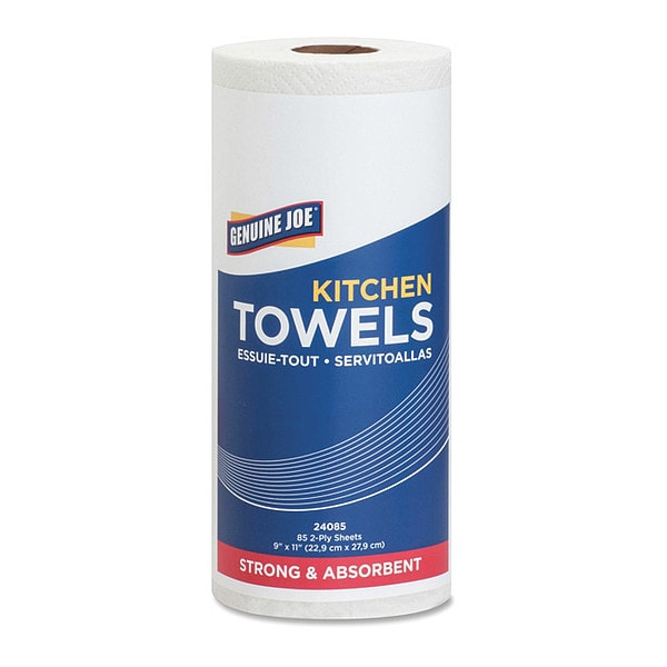 Genuine Joe Genuine Joe Perforated Roll Paper Towels, 2, 170, White, 30