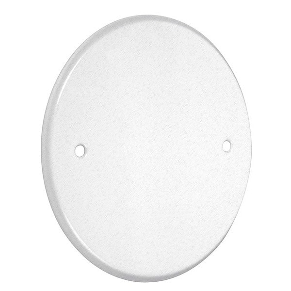 Taymac Round Blank Plate, Metal, Textured Finish, White LPB3400