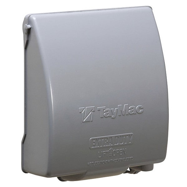 Taymac 2 -Gang Vertical While In Use Weatherproof Cover, 5.395" W, 6.492" H, Aluminum MX7280S