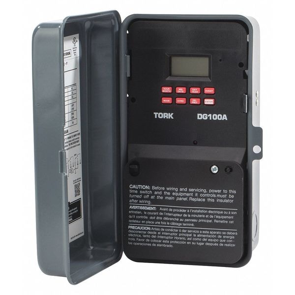 Nsi Industries Digital Timer, 365 Day, DPDT Indoor DG100AY Zoro