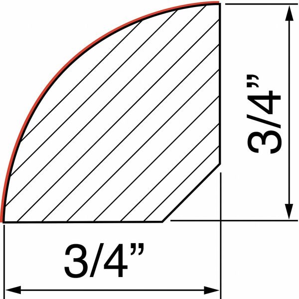 Versatrim Quarter Round, Teak Espresso 10081077 Zoro