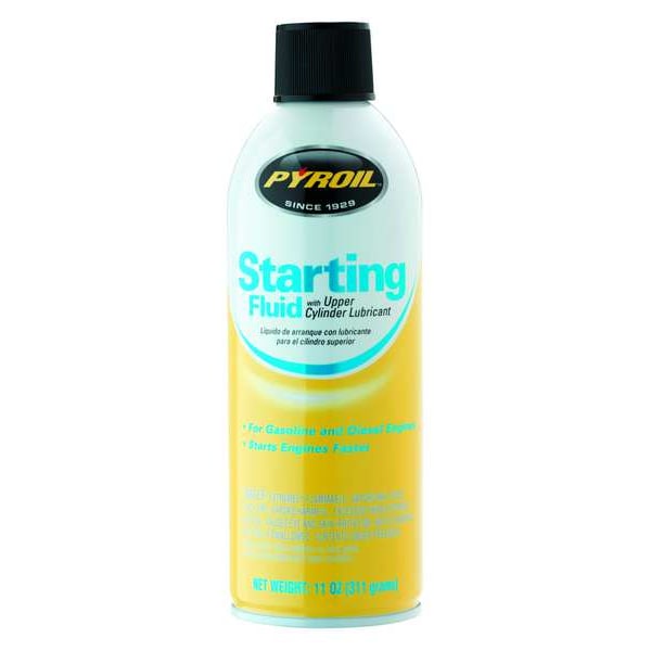 Pyroil Starting Fluid, Aerosol Can, 11 oz, Diesel Engines/Gasoline