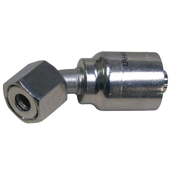 Parker Hose Fitting, Female ORS, 45 Elbow, Hose 1 1J743-16-16 | Zoro
