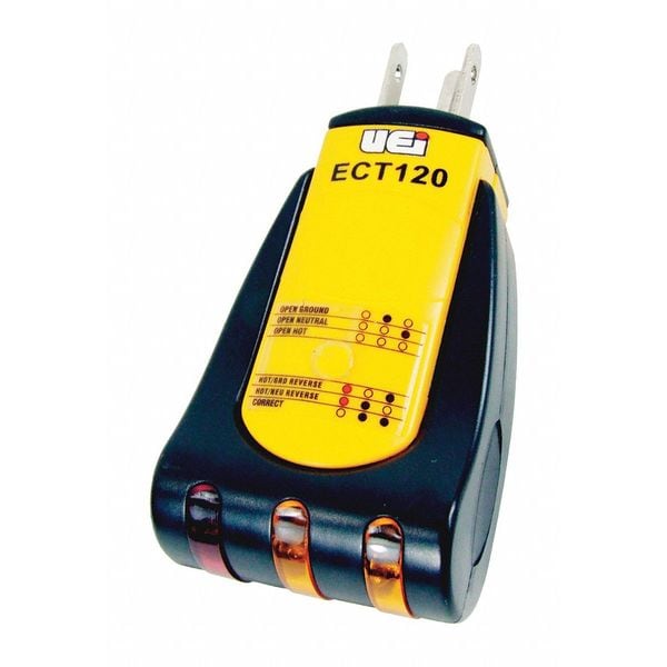 Uei Test Instruments Electrical Tester, Voltage 110 AC ECT120 Zoro