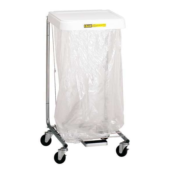 R&B Wire Products Single Medium Duty Hamper with Foot Pedal, 28 