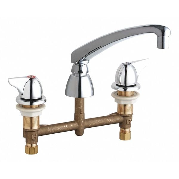 Chicago Faucet Manual, 8" Mount, Commercial Concealed Kitchen Sink Faucet 201AL81000ABCP Zoro