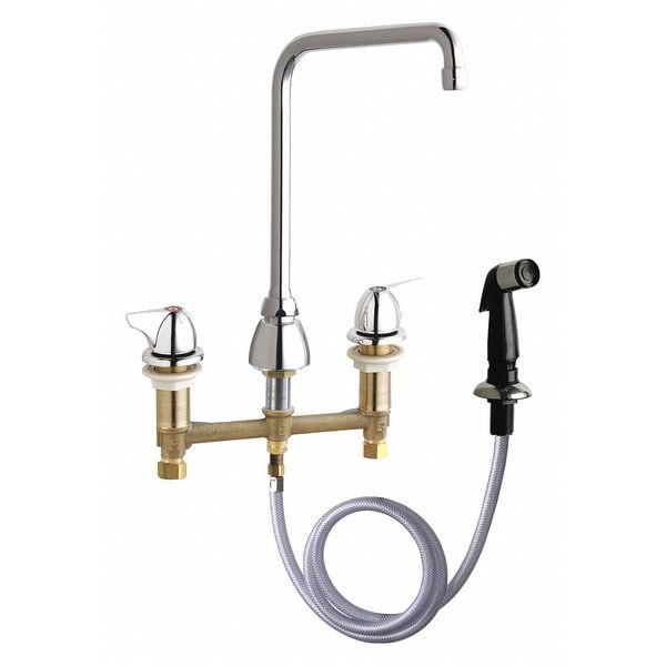 Chicago Faucet Manual, 8" Mount, Commercial Concealed Kitchen Sink Faucet 200AHA81000ABCP Zoro