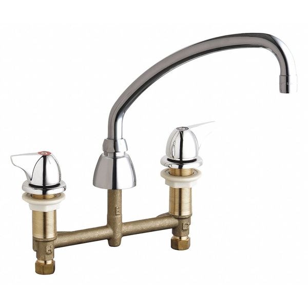 Chicago Faucet Manual, 8" Mount, Commercial Concealed Kitchen Sink Faucet 201A1000XKABCP Zoro