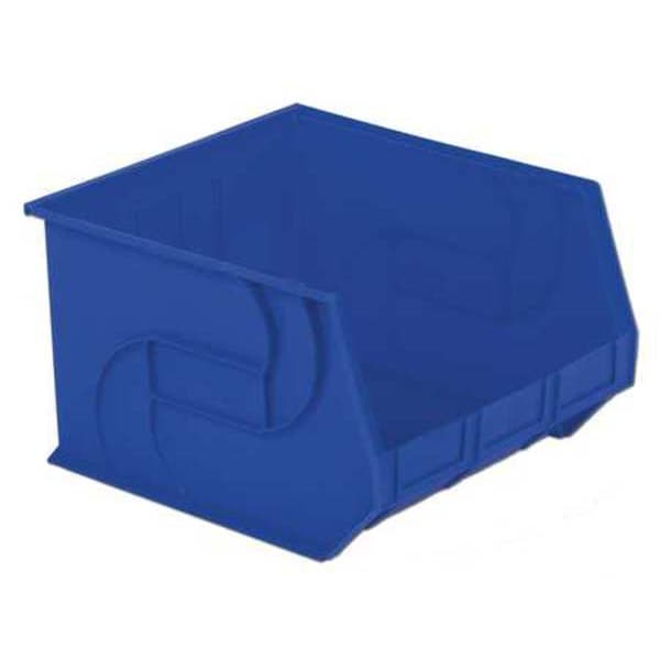 Lewisbins Hang & Stack Storage Bin, Blue, Plastic, 18 in L x 16 1/2 in W x 11 in H, 40 lb Load Capacity PB1816-11 Blue