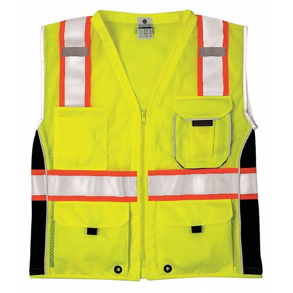 Kishigo 2X Black Panels Safety Vest, Lime 1513-2X