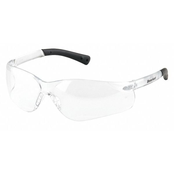 Mcr Safety Safety Glasses, Wraparound Clear Polycarbonate Lens, Anti