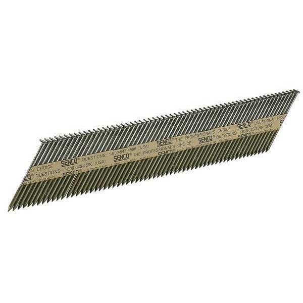 Senco Collated Framing Nail, 2-3/8 in L, Bright, Clipped Head, 34 Degrees, 2500 PK GE24APBX