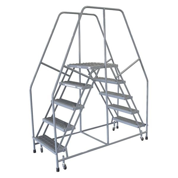 Cotterman 90 in H Steel Rolling Ladder, 6 Steps ...