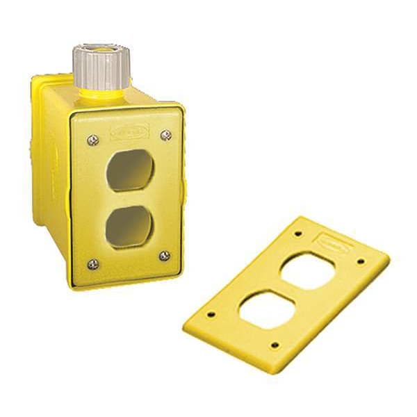 Hubbell Wiring DeviceKellems Portable Outlet Box, 1Gang, 1Inlet, Valox HBLPOB1DY Zoro