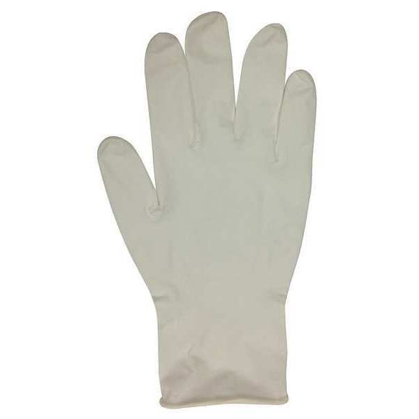 Condor Disposable Gloves, Powder Free, White, XL, 100 PK 21XM49