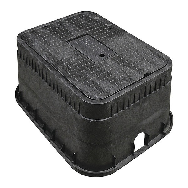 Jones Stephens Water Meter Box, Jumbo, 15" Black Rdr Lid M15002