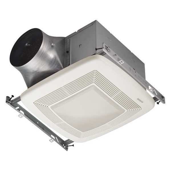Broan Ceiling Bathroom Fan, 110 cfm cfm, 6 in Duct Dia., 120V AC, Energy Star® Certified XB110L1