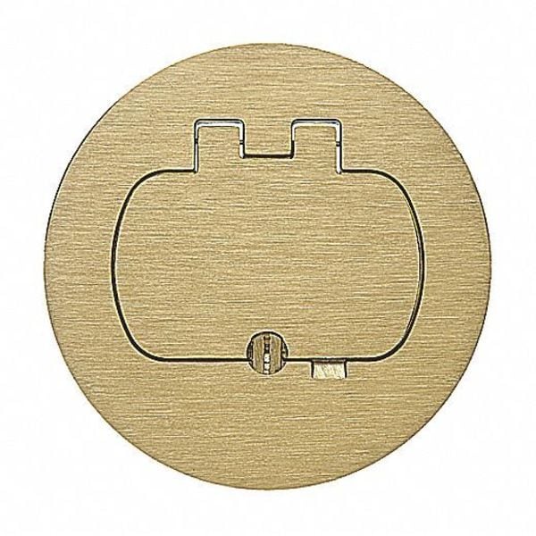 Carlon Round Floor Box SingleDoor Cover Brass E97BR Zoro