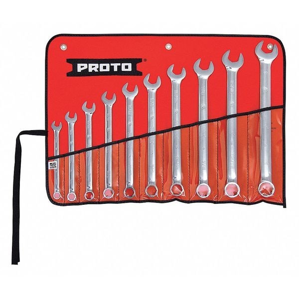 Proto Combination Wrench Set, SAE, 10 pcs. J1200GHASDT500 Zoro