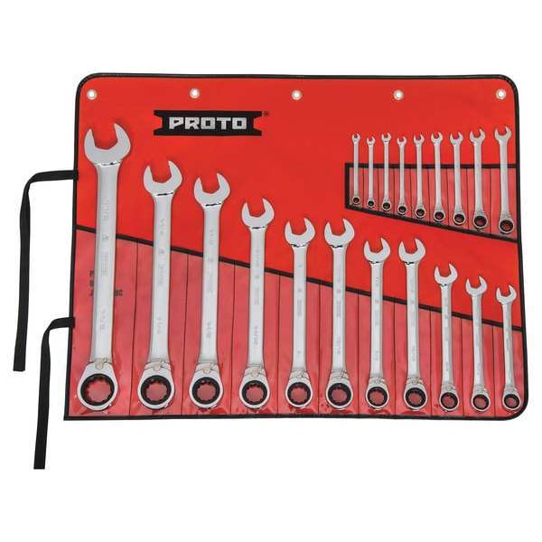 Proto Ratcheting Wrench Set, Combination JSCVT20S Zoro