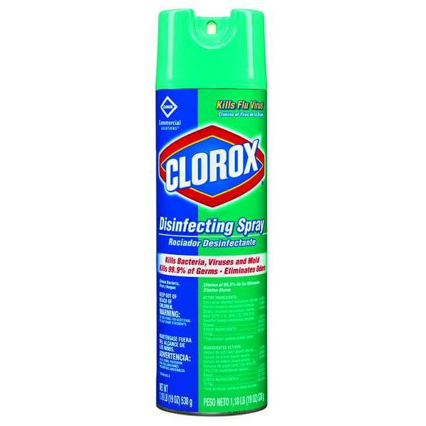 Clorox Disinfectant Spray, 19 oz. Aerosol Can, Unscented 38504 Zoro