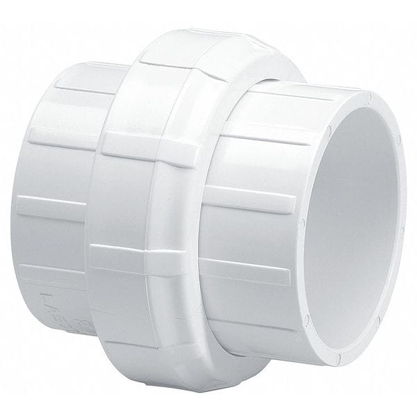 Zoro Select PVC Union, Socket x Socket, 1-1/2 in Pipe Size 457015