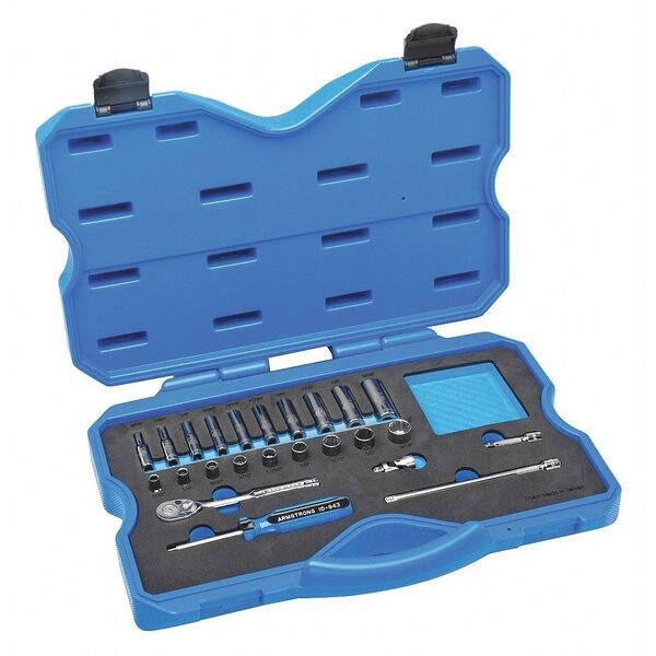 Armstrong Industrial Hand Tools 1/4" Drive SAE, 25 pcs 15210 Zoro