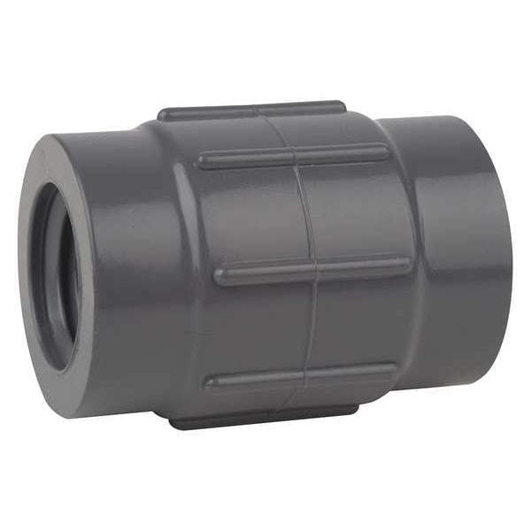 Zoro Select PVC Coupling, FNPT x FNPT, 3/8 in Pipe Size 830-003 - main