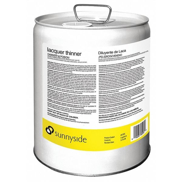 Sunnyside Lacquer Thinner, Solvent, 5 gal 457G5 Zoro