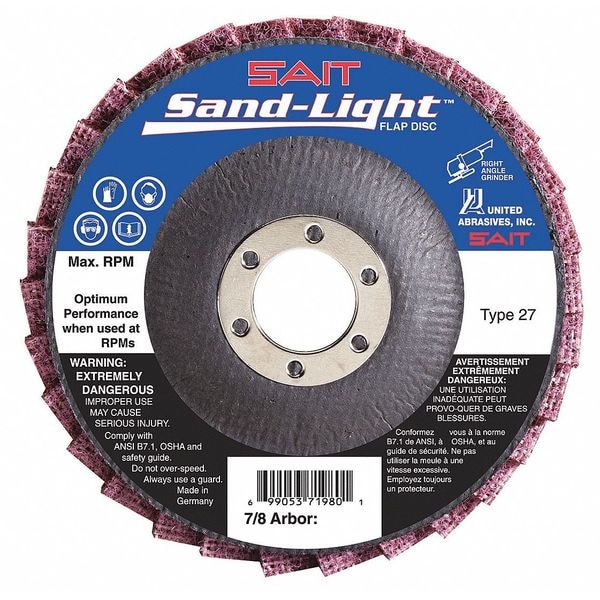 United Abrasives/Sait SAIT 71984 Sand-Light Flap Discs, 4-1