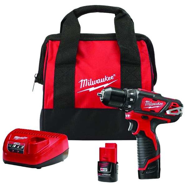 MILWAUKEE M12 3/8” Drill/Driver Kit (240722) Zoro