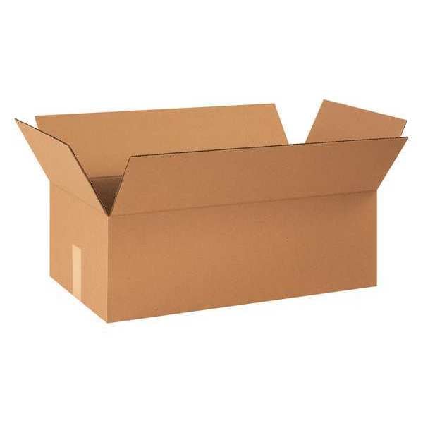 Zoro Select 24 in x 12 1/2 in x 8 in Shipping Box, Kraft