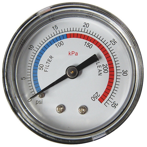Dayton Plastic Pressure Gauge with ORing PP06021001G Zoro