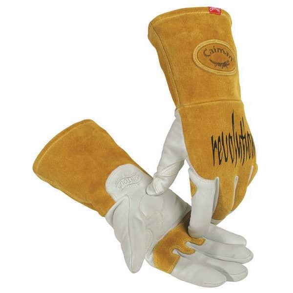 Caiman TIG Welding Gloves, Goatskin Palm, L, PR 18685 Zoro