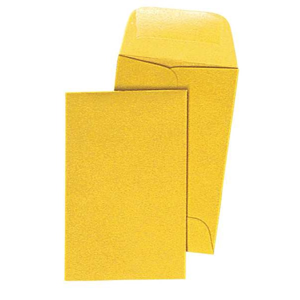 Quality Park Coin Envelope, Light Brown, Kraft, PK500 QUA50160 Zoro