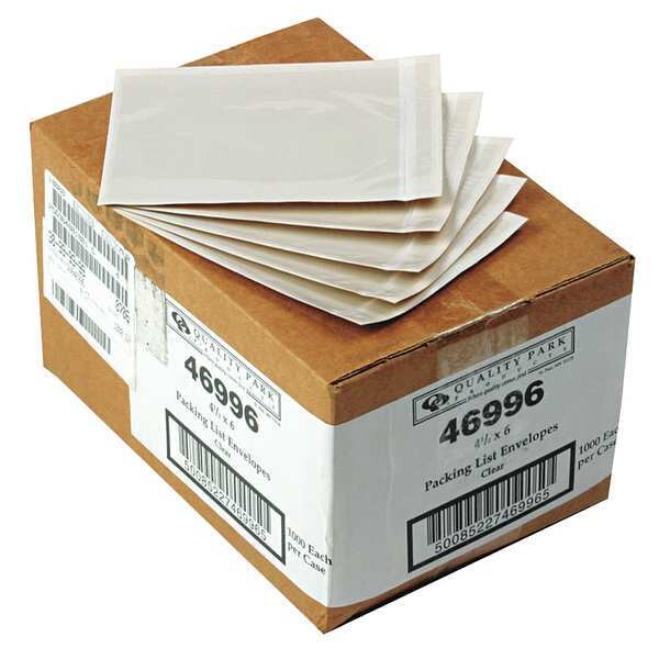Quality Park QUA46996 92.70 Shipping Envelope, Clear, Plastic, PK1000