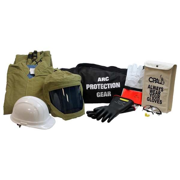 Chicago Protective Apparel Arc Flash Jacket and Bib Kit, Olive, XL AG40XL Zoro