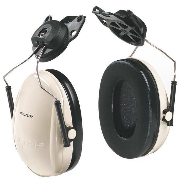 3M Peltor Hard Hat Mounted Ear Muffs, 21 dB, Peltor Optime 95, Beige