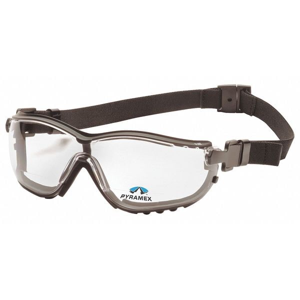 Pyramex Bifocal Reading Safety Goggles, Clear AntiFog Lens, V2G Series