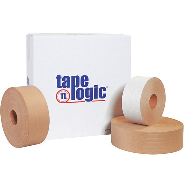 Tape Logic Tape Logic® 7500 Reinforced Water Activated Tape, 3" x 450', Kraft, 10/Case T9077500
