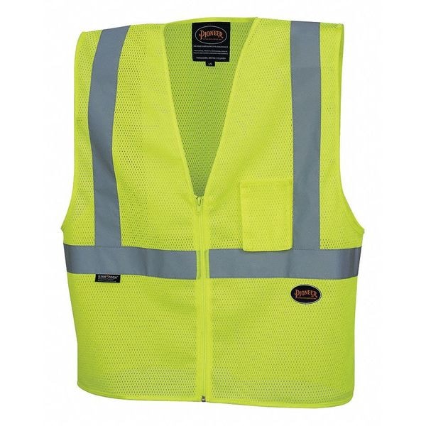 ウェア user_aa86e079 Pioneer Safety Vest, Polyester Mesh, ANSI Class 2, Zipper